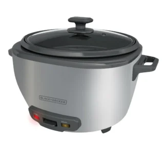 Olla Arrocera Black+Decker Plateada 20 Tazas 4.7 Litros Vaporera RC5200M