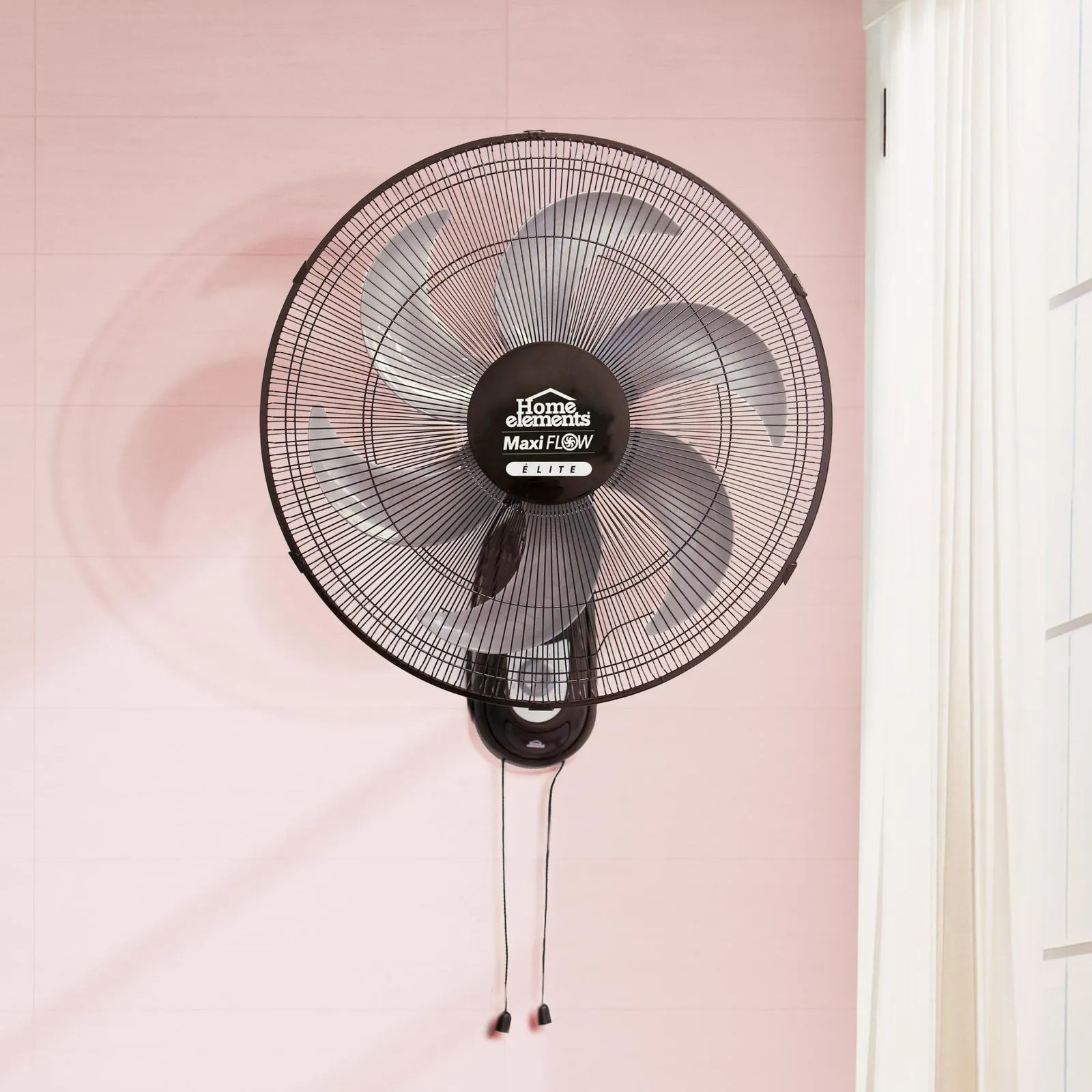 Ventilador de Pared Home Elements 18" Maxi Flow Negro Malla Metálica - Image 5
