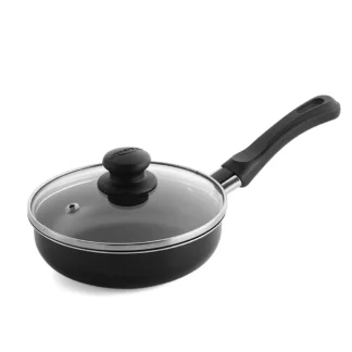 Cacerola con Mango Universal 16cm Antiadherente Tapa Vidrio Aliada